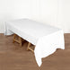 50"x120" White Polyester Rectangular Tablecloth