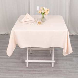 Elevate Your Event with the Blush 54"x54" Premium Polyester Square Tablecloth Elevate Your Event with the Blush 54"x54" Premium Polyester Square Tablecloth