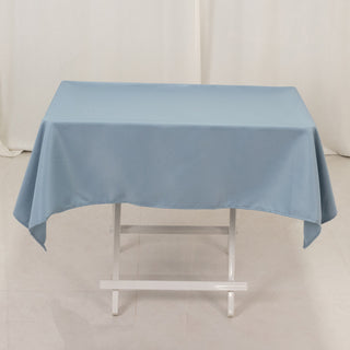 <span>Elegant Dusty Blue Polyester Square Tablecloth</span> <span>Elegant Dusty Blue Polyester Square Tablecloth</span>