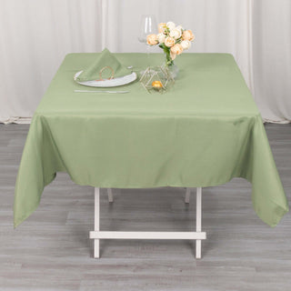 Elevate Your Event Decor with the Dusty Sage Green Premium Polyester Square Tablecloth Elevate Your Event Decor with the Dusty Sage Green Premium Polyester Square Tablecloth