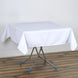 54"x54" White Premium Polyester Square Tablecloth - 220GSM