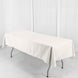 54"x96" Ivory Polyester Linen Rectangle Tablecloth