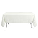 54"x96" Ivory Premium Polyester Rectangular Tablecloth - 220GSM