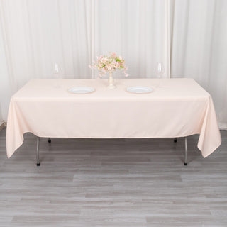 Elevate Your Event Decor with the Blush Polyester Tablecloth