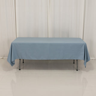 <strong>Premium Dusty Blue Polyester Rectangular Tablecloth</strong> <strong>Premium Dusty Blue Polyester Rectangular Tablecloth</strong>