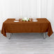 60x102inch Cinnamon Brown Seamless Polyester Rectangular Tablecloth