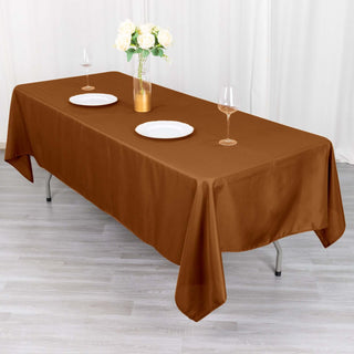 Create a Chic and Inviting Ambiance with the Cinnamon Brown Linen Tablecloth Create a Chic and Inviting Ambiance with the Cinnamon Brown Linen Tablecloth