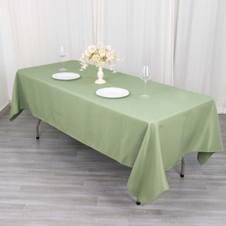 Experience Elegance with the Dusty Sage Green Premium Polyester Tablecloth Experience Elegance with the Dusty Sage Green Premium Polyester Tablecloth