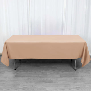 <strong>Premium Nude Polyester Rectangular Tablecloth</strong> <strong>Premium Nude Polyester Rectangular Tablecloth</strong>