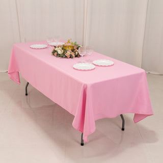 <strong>Beautiful Pink Polyester Table Cover</strong> <strong>Beautiful Pink Polyester Table Cover</strong>