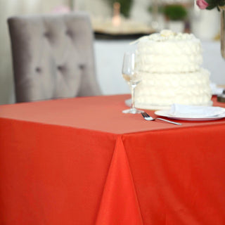 Create a Memorable Event with the Red Seamless Polyester Tablecloth
