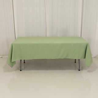 <strong>Premium Sage Green Polyester Rectangular Tablecloth</strong> <strong>Premium Sage Green Polyester Rectangular Tablecloth</strong>