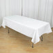 60"x102" White Premium Polyester Rectangular Tablecloth - 220GSM