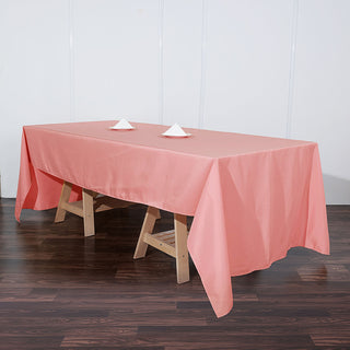 Versatile and Stylish: The Coral Polyester Tablecloth