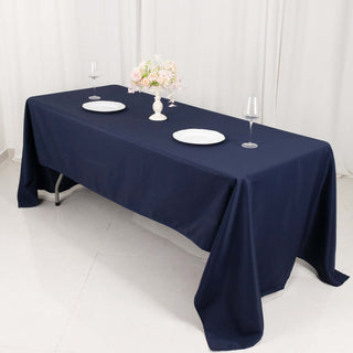 Make a Bold Statement with Our Navy Blue Polyester Tablecloth Make a Bold Statement with Our Navy Blue Polyester Tablecloth