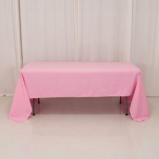 <span>Elegant Pink Polyester Rectangular Tablecloth for Any Event</span> <span>Elegant Pink Polyester Rectangular Tablecloth for Any Event</span>