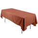 60\"x126\" Terracotta (Rust) Polyester Rectangular Tablecloth