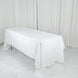 60"x126" White Polyester Rectangular Tablecloth