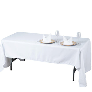 Experience Elegance and Versatility with the Premium White Polyester Tablecloth