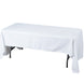 60x126inch White 200 GSM Seamless Premium Polyester Rectangular Tablecloth#whtbkgd