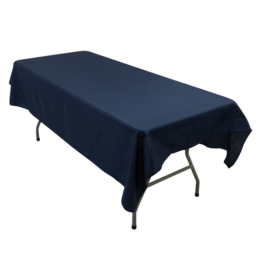 Polyester Tablecloth 60×84inch Navy Blue– Rectangle, Washable & Wrinkle-Resistant, Perfect Parties