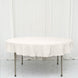 70" Round Ivory Polyester Linen Tablecloth
