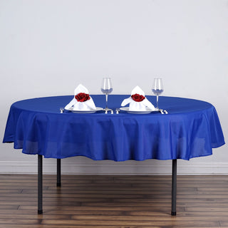 Add Elegance to Your Event with the Royal Blue Round Tablecloth Add Elegance to Your Event with the Royal Blue Round Tablecloth