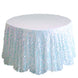 120inch Big Payette Iridescent Blue Sequin Round Tablecloth Premium Collection