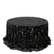 Sequin 132inch Round Tablecloth Black - Big Payette Table Cover