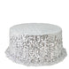 Sequin 132" Round Tablecloth Silver - Big Payette Table Cover