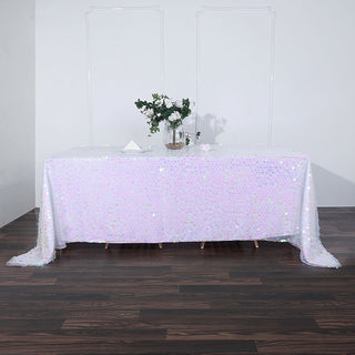 Sparkling Iridescent Sequin Tablecloth for a Glamorous Event