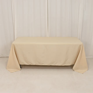 Beige Polyester Rectangle Tablecloth for Elegant Events Beige Polyester Rectangle Tablecloth for Elegant Events
