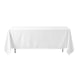 72"x120" White Polyester Rectangle Tablecloth, Reusable Linen Tablecloth