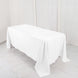 72"x120" White Premium Polyester Rectangular Tablecloth - 220GSM