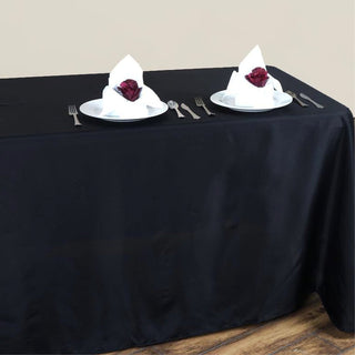 Black Polyester Tablecloth for Elegant Events Black Polyester Tablecloth for Elegant Events