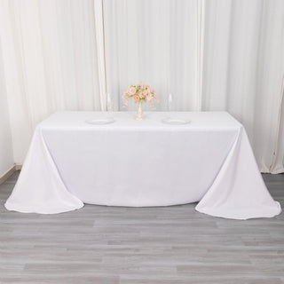 Create Unforgettable Moments with the White Seamless Polyester Tablecloth