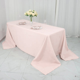 Create a Stunning Event with the Blush Seamless Premium Polyester Tablecloth