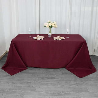 Experience Elegance and Practicality with the Burgundy Tablecloth Experience Elegance and Practicality with the Burgundy Tablecloth