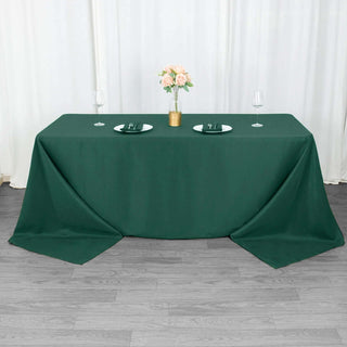 Experience Unmatched Style and Convenience with the Hunter Emerald Green Premium Polyester Tablecloth Experience Unmatched Style and Convenience with the Hunter Emerald Green Premium Polyester Tablecloth