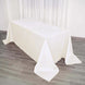 90"x132" Ivory Polyester Rectangular Tablecloth