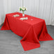 90x132inch Red 200 GSM Seamless Premium Polyester Rectangular Tablecloth