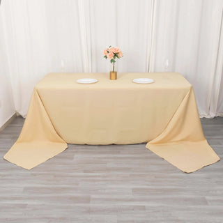 Beige Polyester Tablecloth for Elegant Events Beige Polyester Tablecloth for Elegant Events