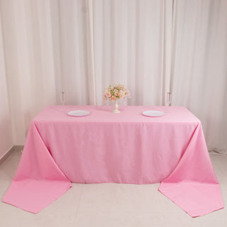 <strong>Luxurious Pink Seamless Premium Polyester Rectangular Tablecloth</strong> <strong>Luxurious Pink Seamless Premium Polyester Rectangular Tablecloth</strong>