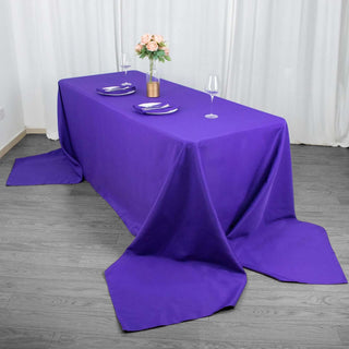 Elevate Your Event with the 90"x156" Purple Seamless Premium Polyester Rectangular Tablecloth Elevate Your Event with the 90"x156" Purple Seamless Premium Polyester Rectangular Tablecloth