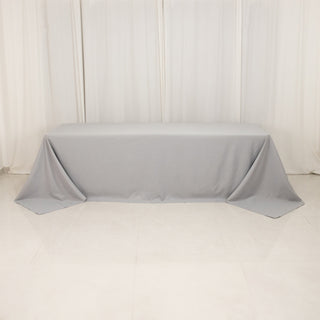 <strong>Seamless Silver Premium Polyester Rectangular Tablecloth</strong> <strong>Seamless Silver Premium Polyester Rectangular Tablecloth</strong>
