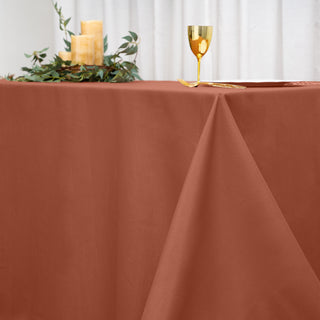 Versatile and Stylish Terracotta (Rust) Tablecloth Versatile and Stylish Terracotta (Rust) Tablecloth