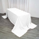 90"x156" White Polyester Rectangular Tablecloth