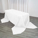 90x156inch White 220 GSM Seamless Premium Polyester Rectangular Tablecloth