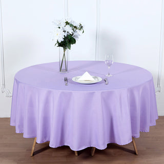 Elevate Your Event with the Lavender Lilac Polyester Round Tablecloth Elevate Your Event with the Lavender Lilac Polyester Round Tablecloth