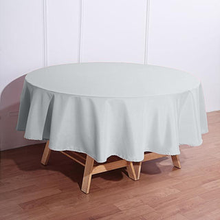 Dress Your Tables to Perfection with the Silver Polyester Round Tablecloth Dress Your Tables to Perfection with the Silver Polyester Round Tablecloth